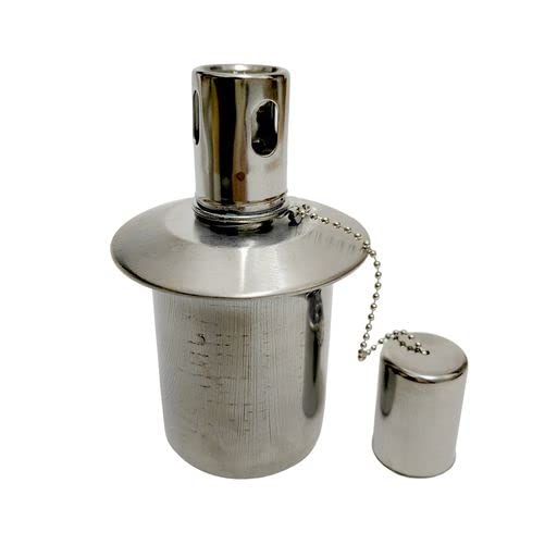 Jewfadz New Brushed Stainless Steel Tiki Torch Canister Replacement for Table-Top and Kitchen Top Use with Cotton Wick