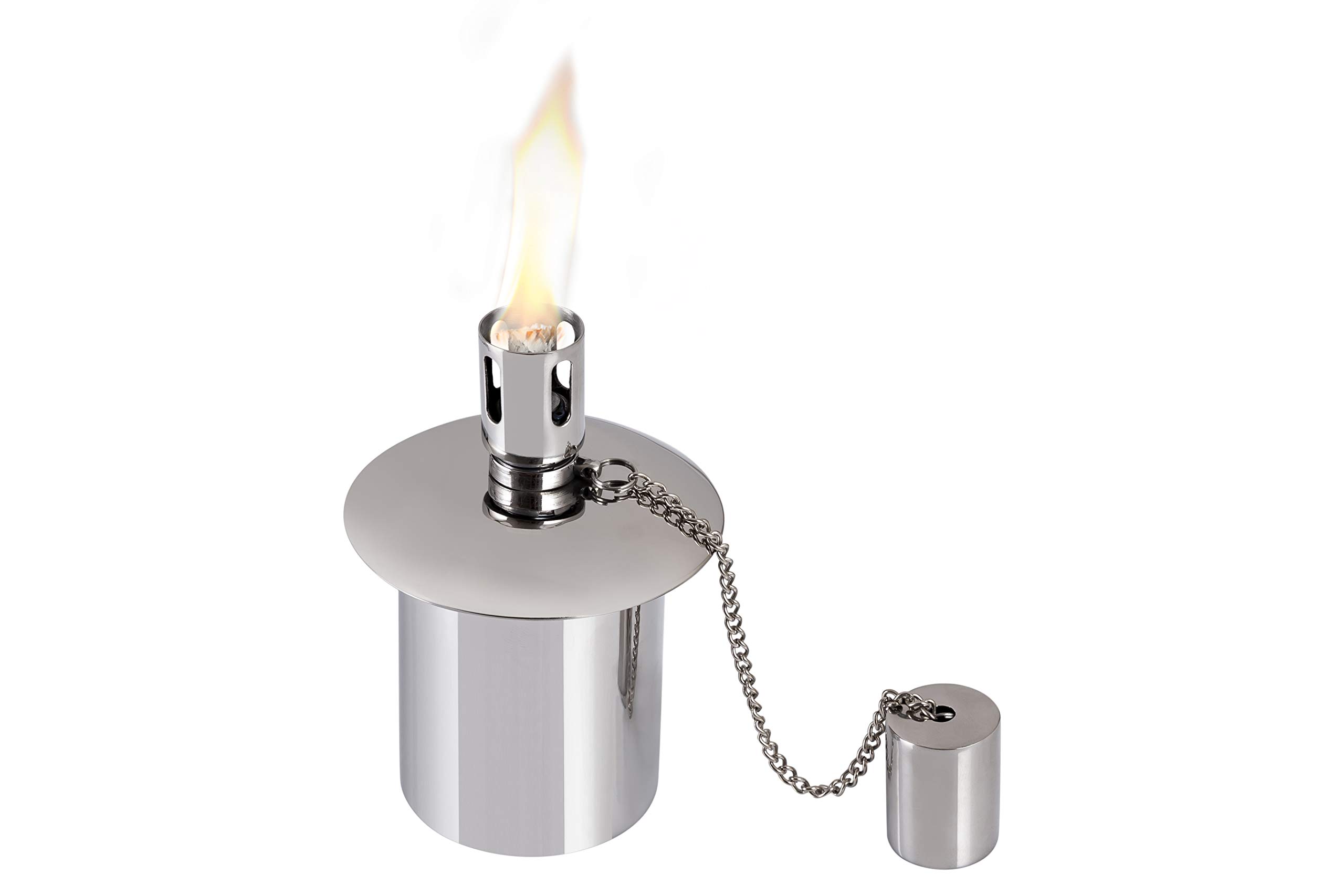 Firefly Table-Top Tiki Torch Canister for Outdoor Use - Durable Design and Refillable Fuel Reservoir
| Firefly Polished