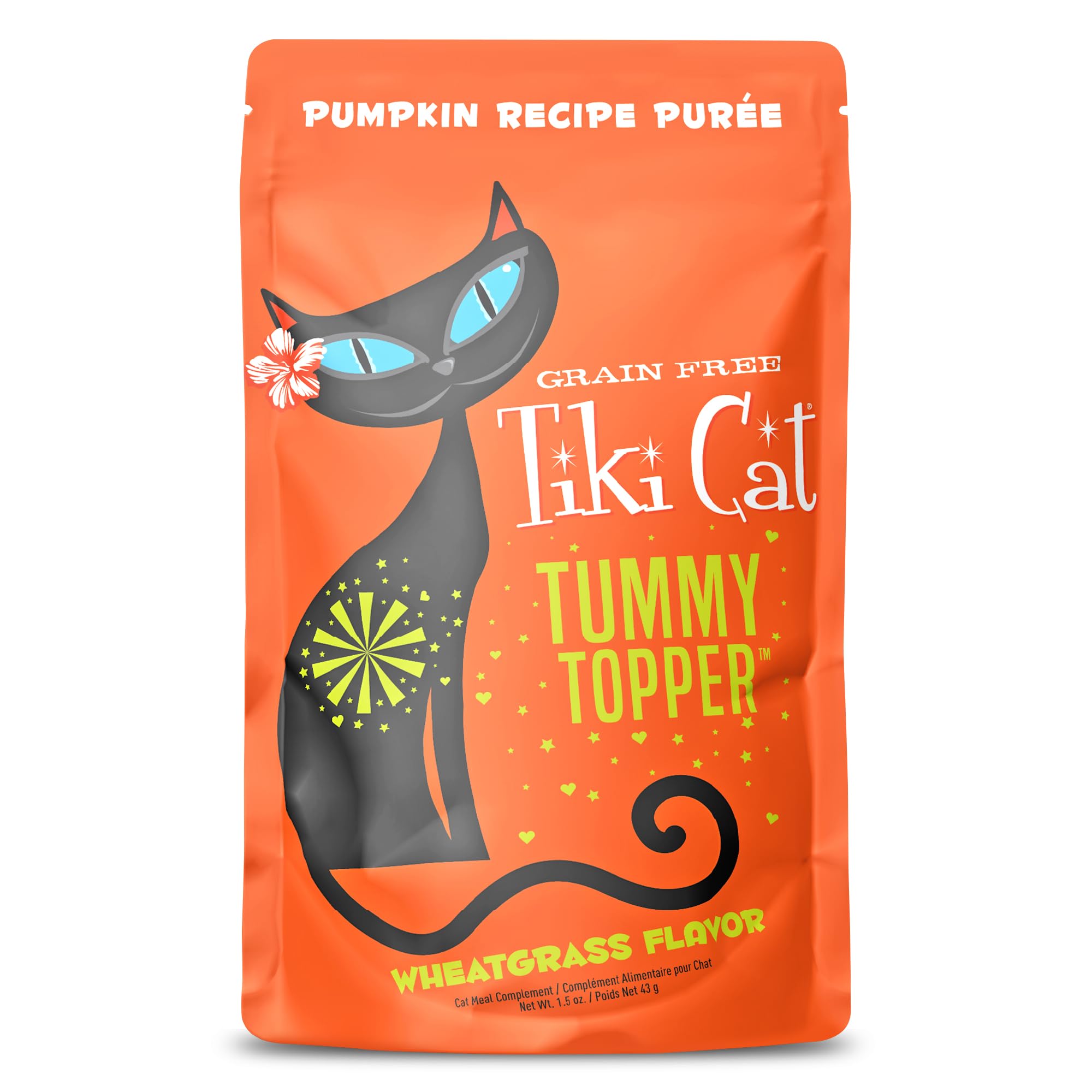 Tiki Cat Tummy Topper Pumpkin Recipe Puree for Healthy Digestion Mousse Cat Food Topper 1.5 oz Pouch
| Tiki Cat Tummy T