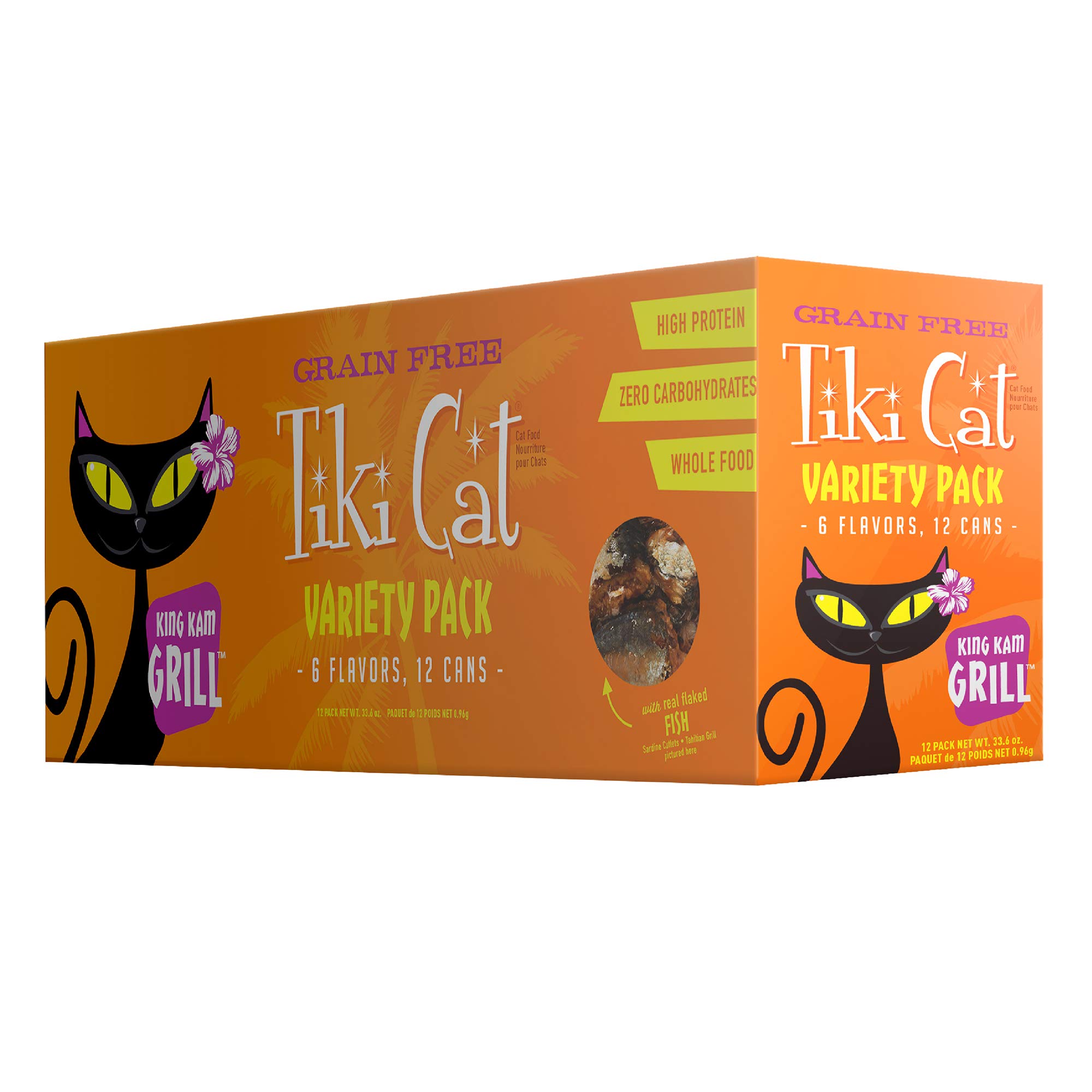 Tiki Cat Gourmet Whole Food 12-Pack King Kamehameha Luau 9-Flavor Variety Pack for Cats
| Tiki Cat Gourmet Whole Food 1