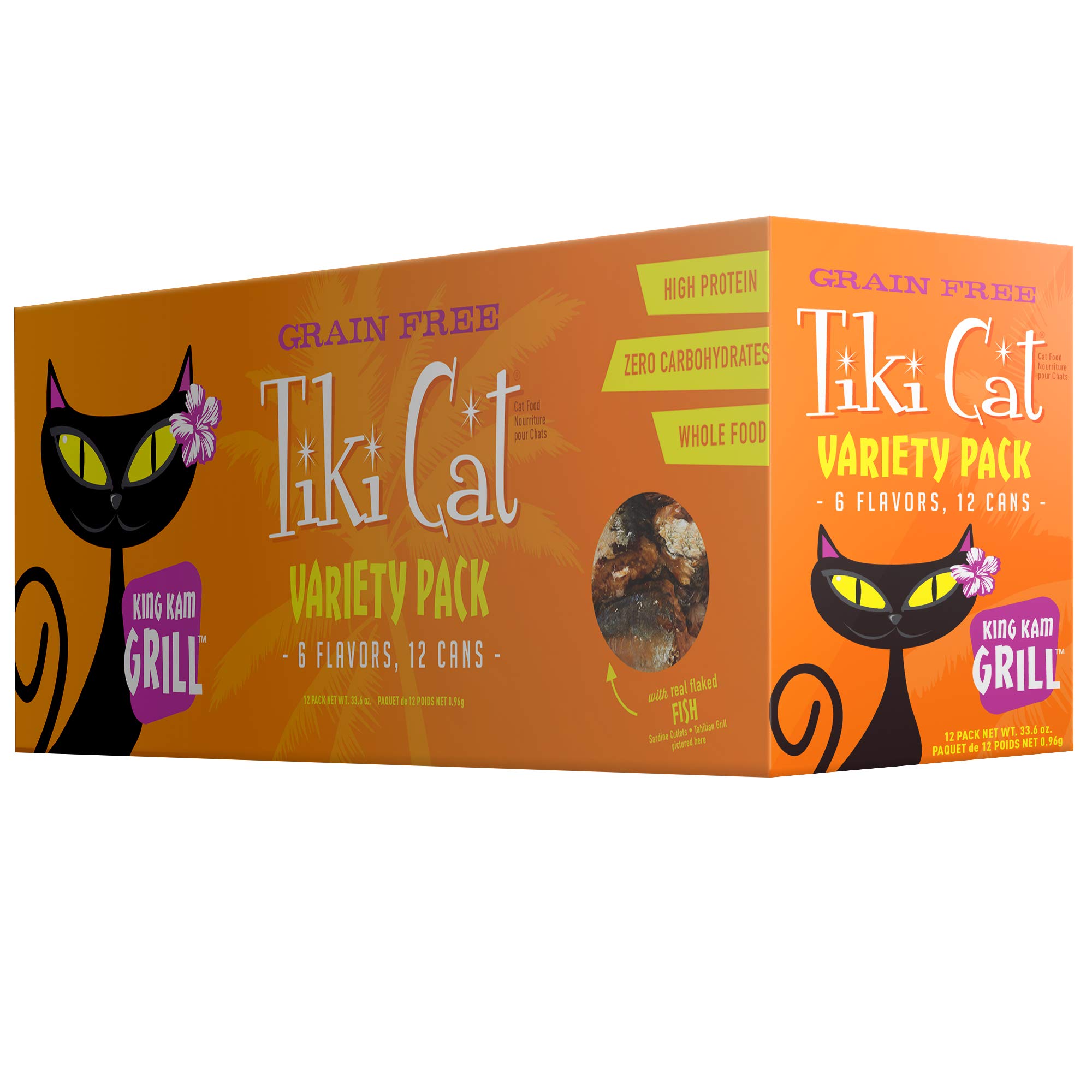 Tiki Cat Grill King Kam Variety Pack for Cats
| Tiki Cat Grill |8 oz 12BX King Kam Variety Pack Suitable for Cats
| Tik