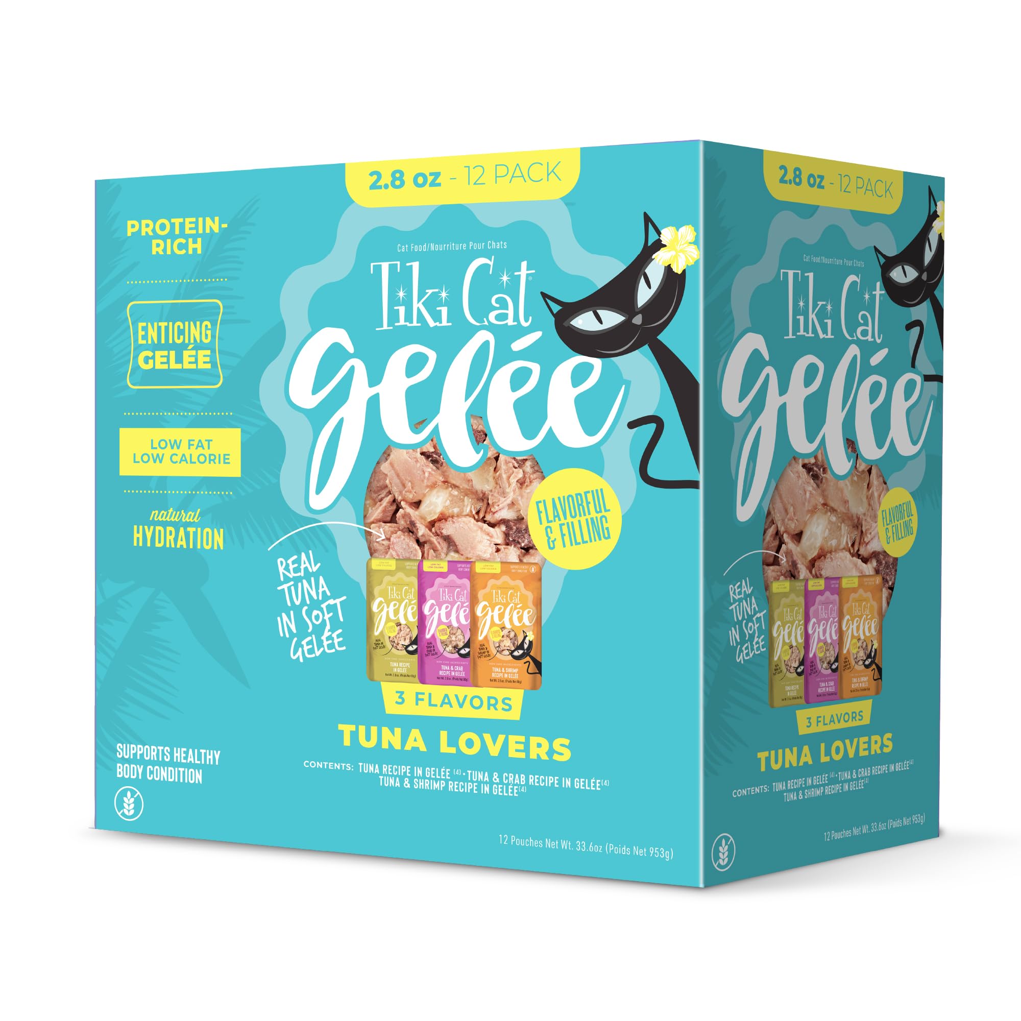 Tiki Cat Gelee Wet Cat Food for Tuna Lovers - Convenient |8 oz. Pouches (12 Count)
| Tiki Cat Gelee Wet Cat Food Tuna V